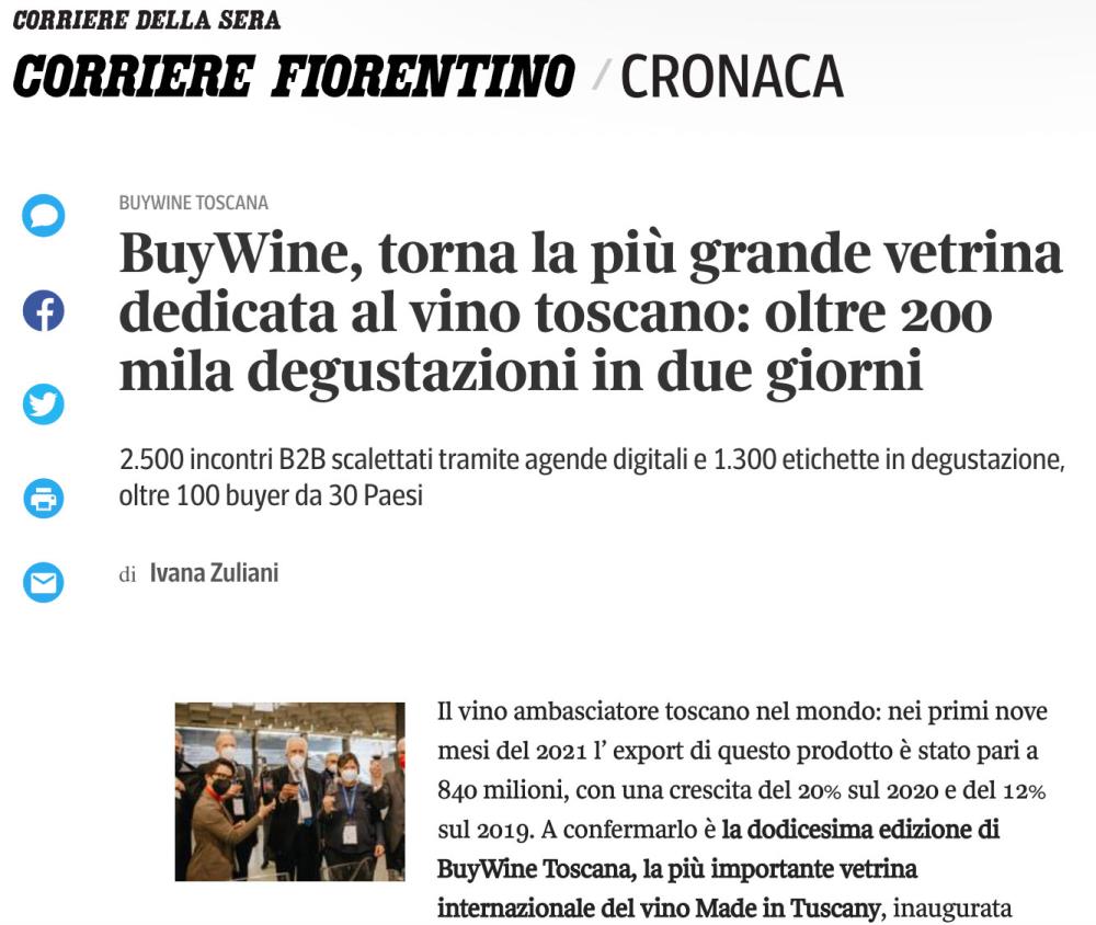 BuyWine, torna la pi grande vetrina dedicata al vino toscano: oltre 200 mila degustazioni in due giorni