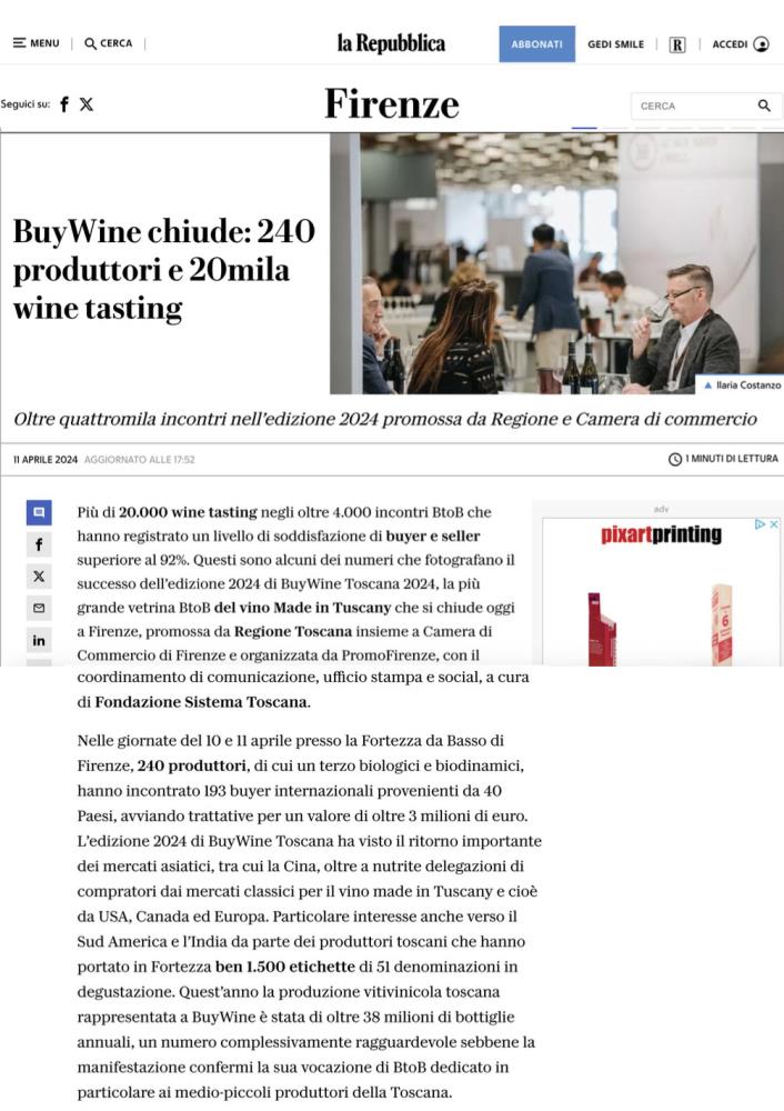 BuyWine chiude: 240 produttori e 20mila wine tasting