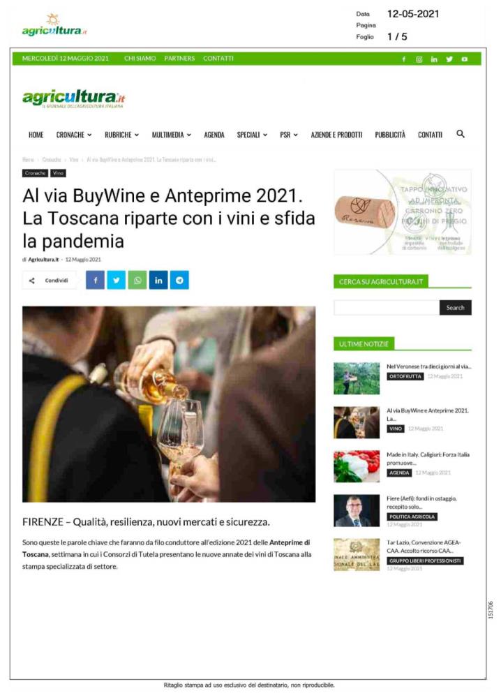 Al via BuyWine e Anteprime 2021