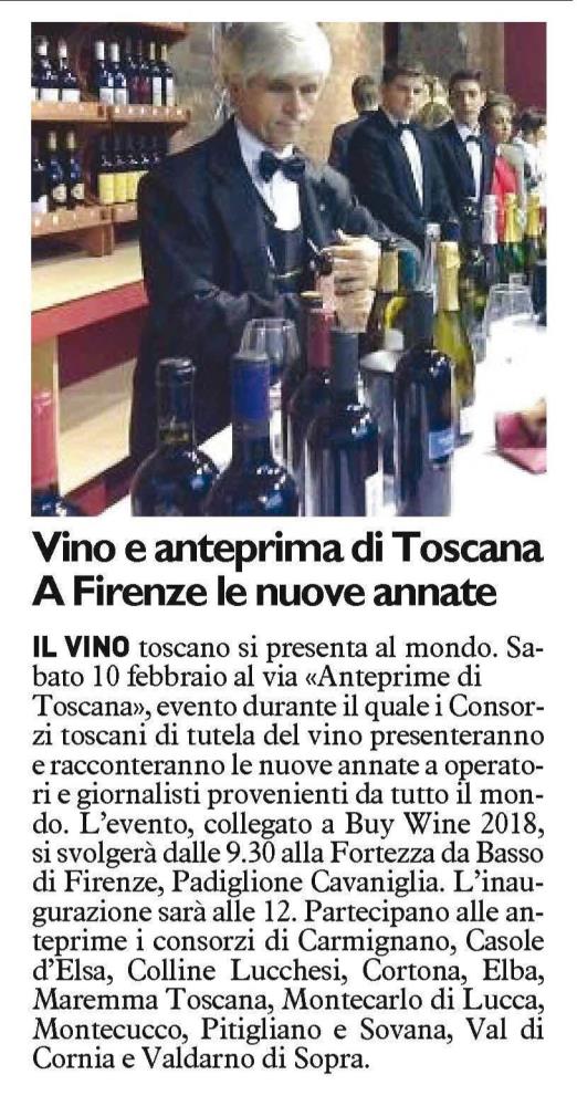 Rassegna Stampa - Vino e anteprima di Toscana a Firenze le nuove annate