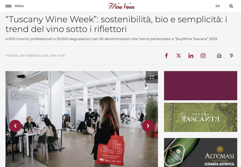 Tuscany Wine Week: sostenibilit, bio e semplicit: i trend del vino sotto i riflettori