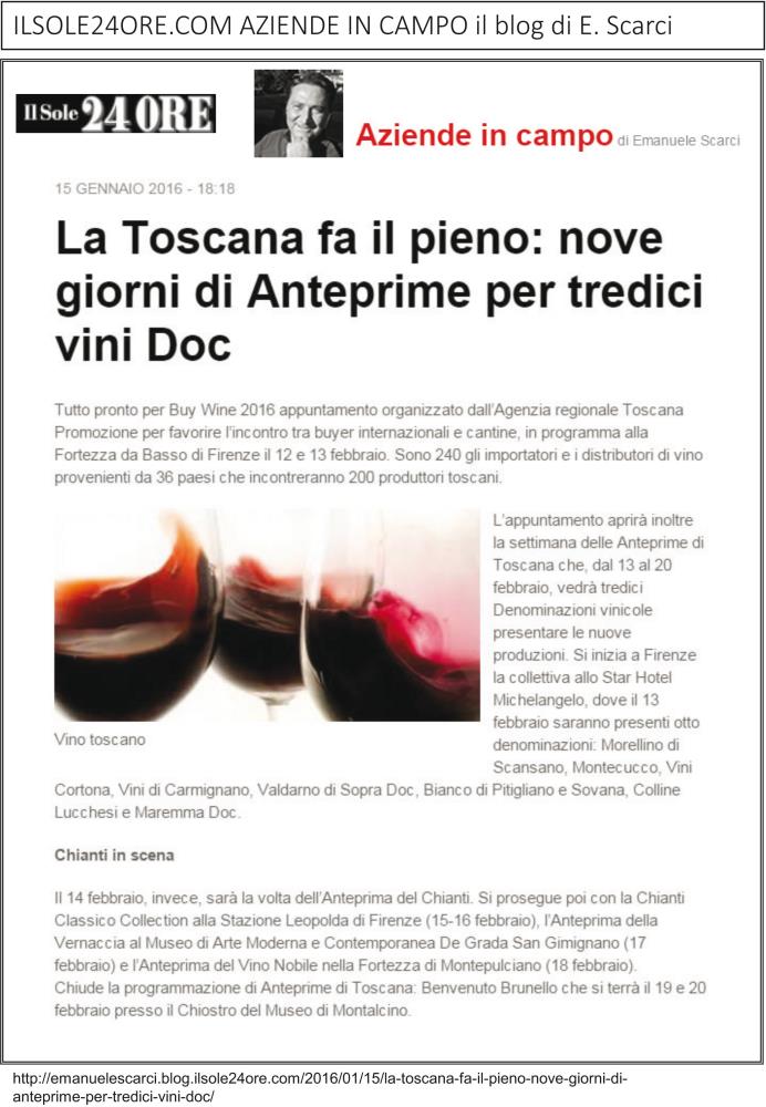 La Toscana fa il pieno: nove giorni di Anteprime per tredici vini DOC