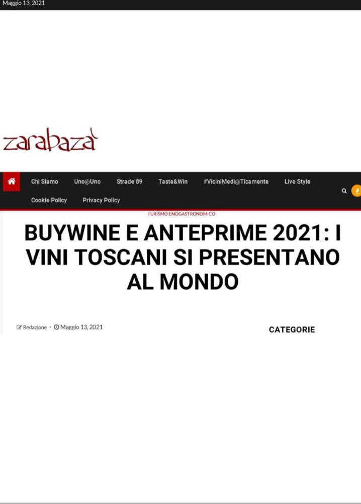 BuyWine e Anteprime 2021: i vini toscani si presentano al mondo